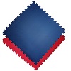 Alfombra Puzzle Encajable de Espuma Eva / 100 x 100 x 2 cm / Azul-Rojo