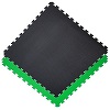 Alfombra Puzzle Encajable de Espuma Eva / 100 x 100 x 2 cm / Verde-Negro