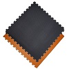 Alfombra Puzzle Encajable de Espuma Eva / 100 x 100 x 2 cm / Naranja-Negro