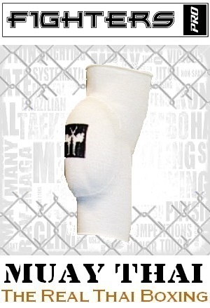 FIGHTERS - Elbow Pads / Padded / White / Medium