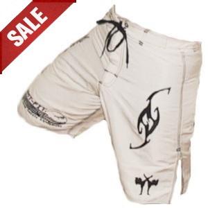 FIGHT-FIT - Fightshorts MMA Shorts / Brazilian / Weiss / Small