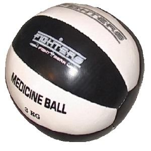 FIGHTERS - Medizinball / Kunstleder / Schwarz-Weiss / 3 kg
