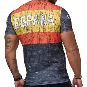 FIGHTERS - T-Shirt / Spagna-España / Rosso-Giallo-Nero / Small