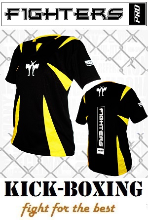 FIGHTERS - Camicia da kickboxing / Competition / Nero / XS