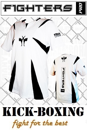 FIGHTERS - Camicia da kickboxing / Competition / Bianco / Large