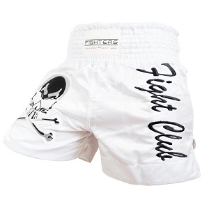 FIGHTERS - Pantaloncini Muay Thai / Fight Club / Bianco / Large