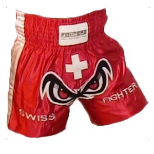 FIGHTERS - Pantaloncini Muay Thai / Svizzera  / No Fear / Large
