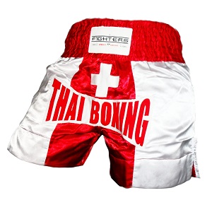 FIGHTERS - Shorts de Muay Thai / Suisse / Large