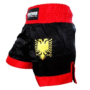 FIGHTERS - Muay Thai Shorts / Albania / Black / Large