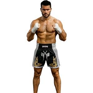FIGHTERS - Thaibox Shorts / Elite Fighters / Schwarz-Weiss / Small