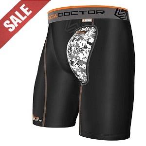 Shock Doctor - Compression Short mit AirCore Soft Cup Tiefschutz / Schwarz / XL