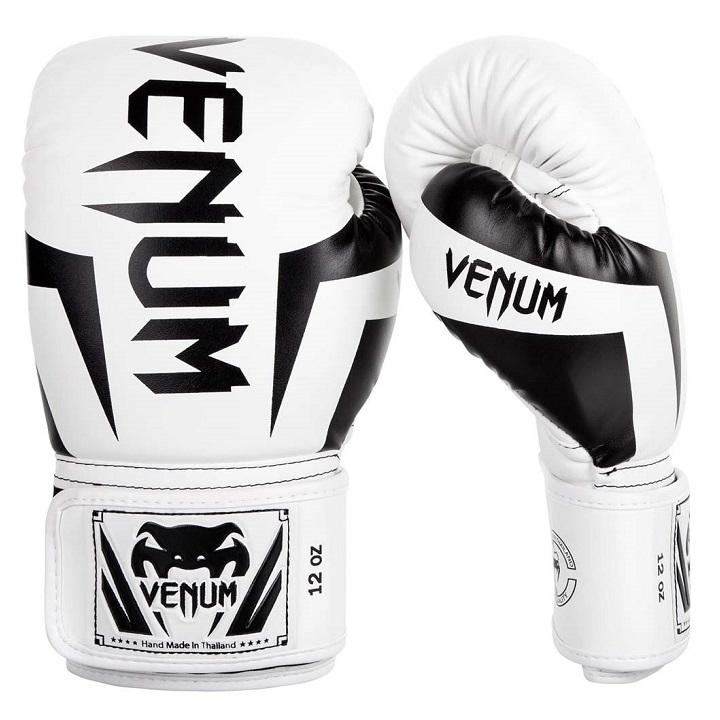 Venum - Guantes Boxeo / Elite / Blanco-Negro / 16 oz