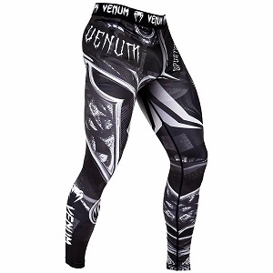 Venum - Pantalon de Compresión / Gladiator 3.0 / Negro-Blanco / Small