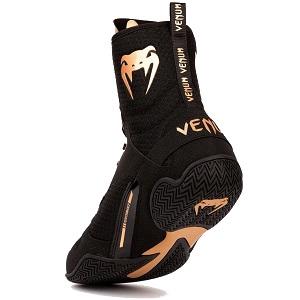 Venum - Boxschuhe Boxstiefel / Elite / Schwarz-Bronze / EU 40