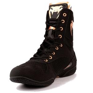 Venum - Boxschuhe Boxstiefel / Elite / Schwarz-Bronze / EU 42