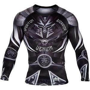 Venum - Rashguard / Gladiator 3.0 / Maniche Lunghe / Nero / Medium