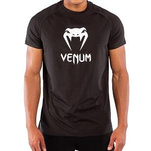 Venum - T-Shirt / Classic Dry Tech / Nero-Bianco / Large