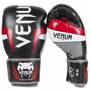 Venum - Guantes Boxeo / Elite / Negro-Rojo / 10 oz