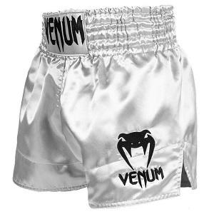 Venum - Muay Thai Shorts / Classic / Silber-Schwarz / Small