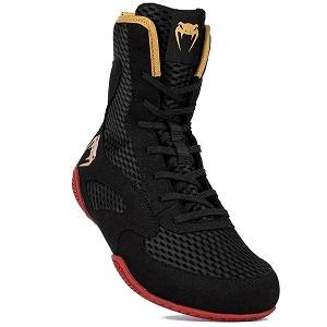 Venum - Boxing Shoes / Elite / Black-Gold-Red / EU 41